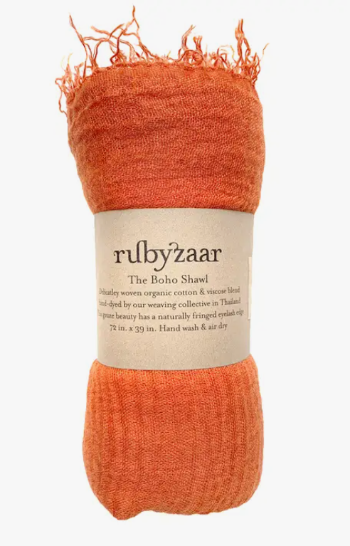 Boho Shawl/Scarf - Burnt Orange