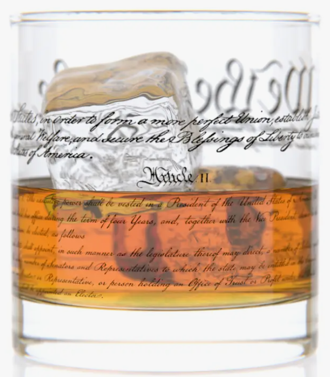 Constitution Whiskey Rocks Glass