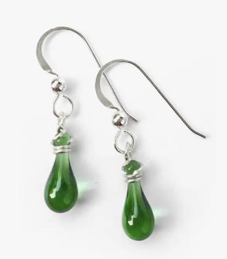 Demi Drop Earrings - Kelly Green
