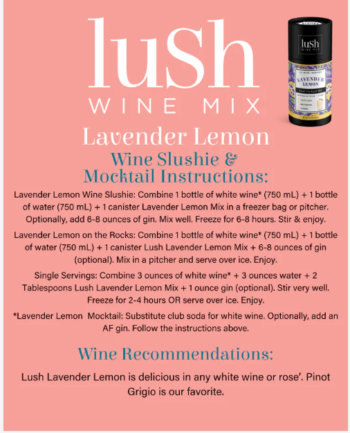 Lavender Lemon Wine Mix