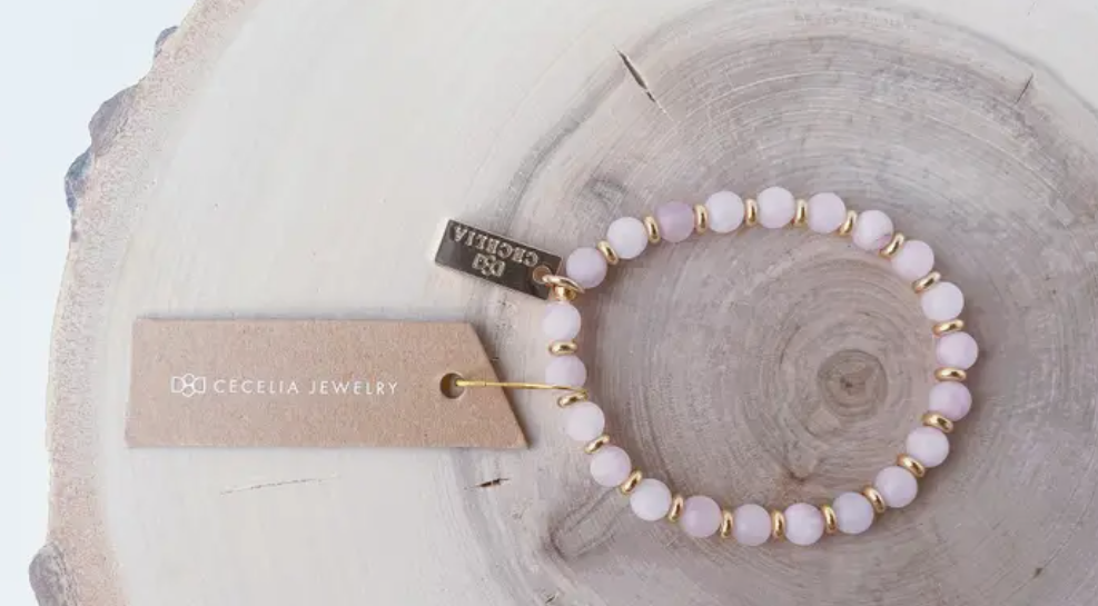 Rose Quartz 6mm Gemstone Bracelet