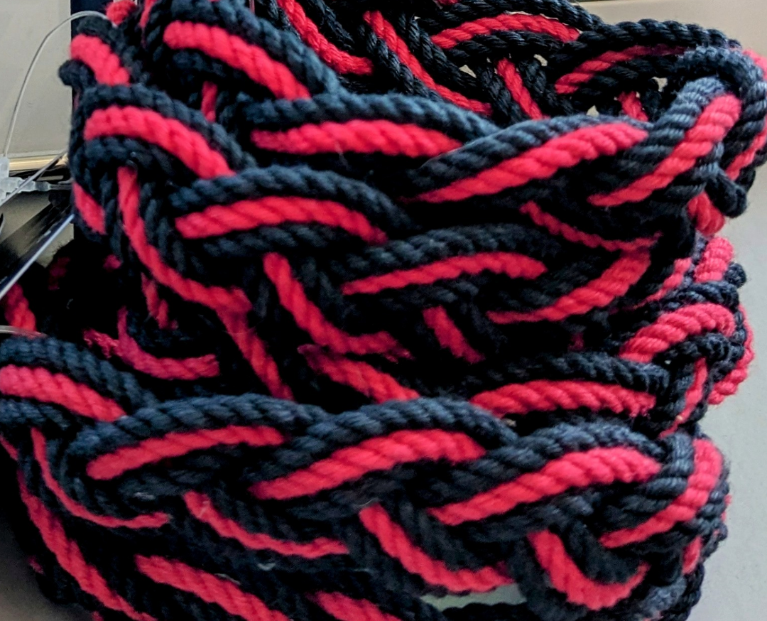 Striped Sailor Bracelet - Red/Black Large