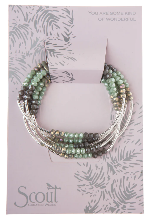 Scout Wrap Bracelet/Necklace - Iced Mint/Silver