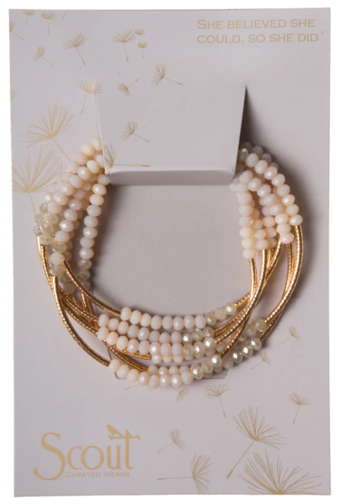 Scout Wrap Bracelet/Necklace - Ivory/Gold