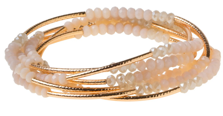 Scout Wrap Bracelet/Necklace - Ivory/Gold