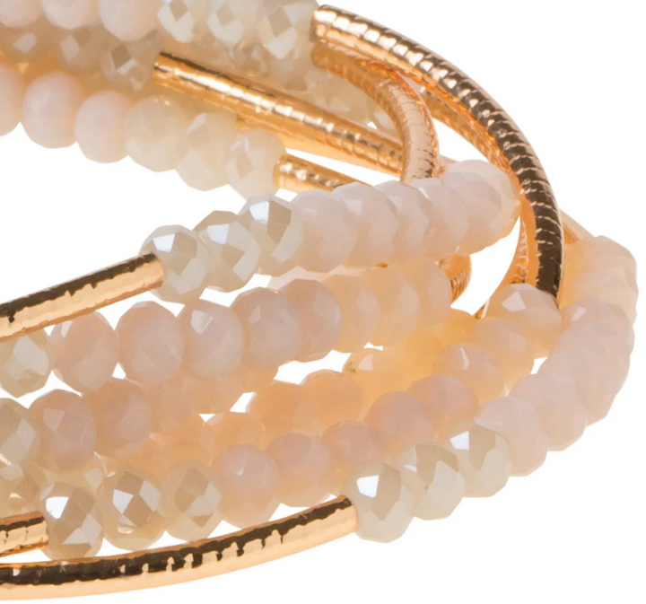 Scout Wrap Bracelet/Necklace - Ivory/Gold