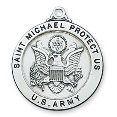Sterling Silver US Army St. Michael Medal