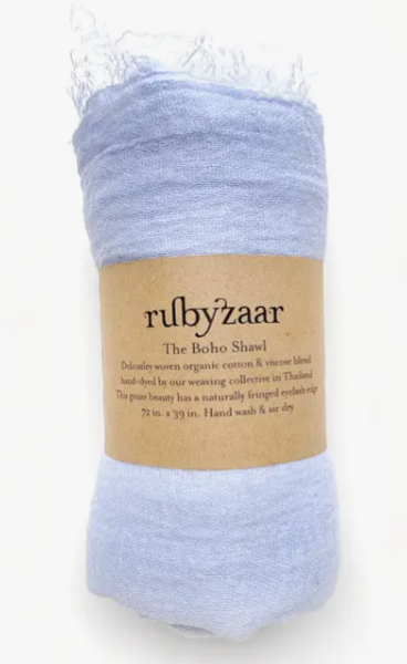 Boho Shawl/Scarf  - Baby Blue