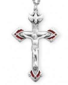 Holy Spirit Sterling Silver Crucifix