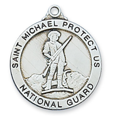 Sterling Silver US National Guard St. Michael Medal