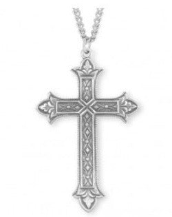 Sterling Silver Detailed Cross