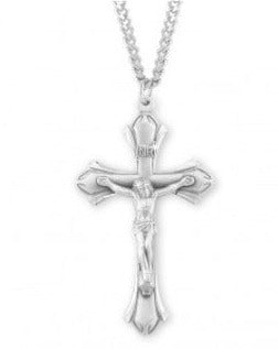 Sterling Silver Flare End Crucifix
