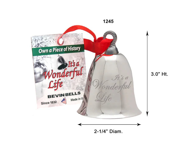It's a Wonderful Life Bell Keepsake w/Velvet Bag