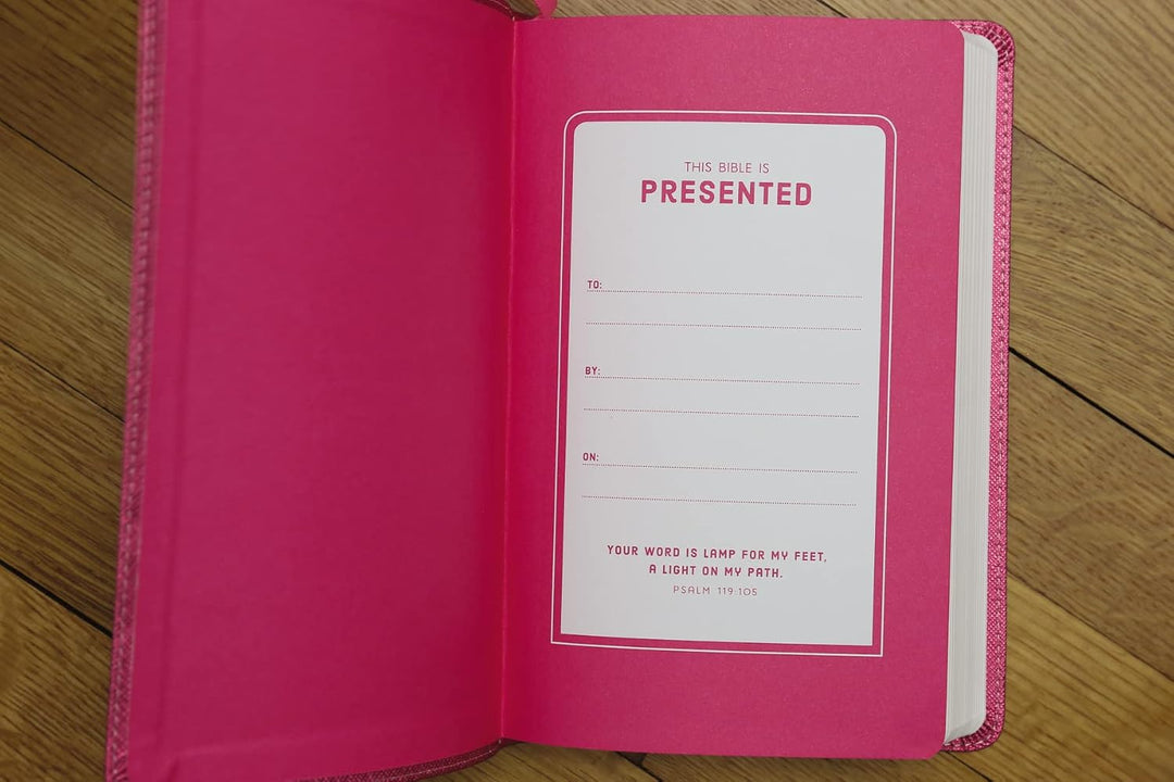 NIV, BIBLE FOR KIDS, LEATHERSOFT, PINK, RED LETTER, COMFORT PRINT