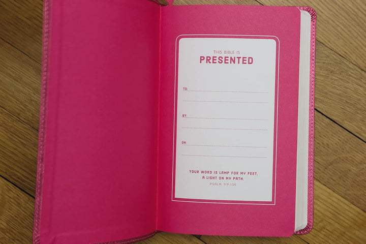 NIV, BIBLE FOR KIDS, LEATHERSOFT, PINK, RED LETTER, COMFORT PRINT
