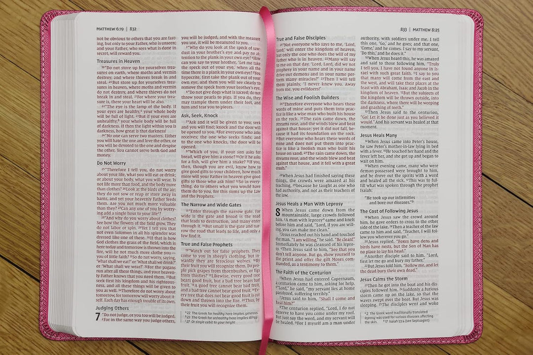 NIV, BIBLE FOR KIDS, LEATHERSOFT, PINK, RED LETTER, COMFORT PRINT