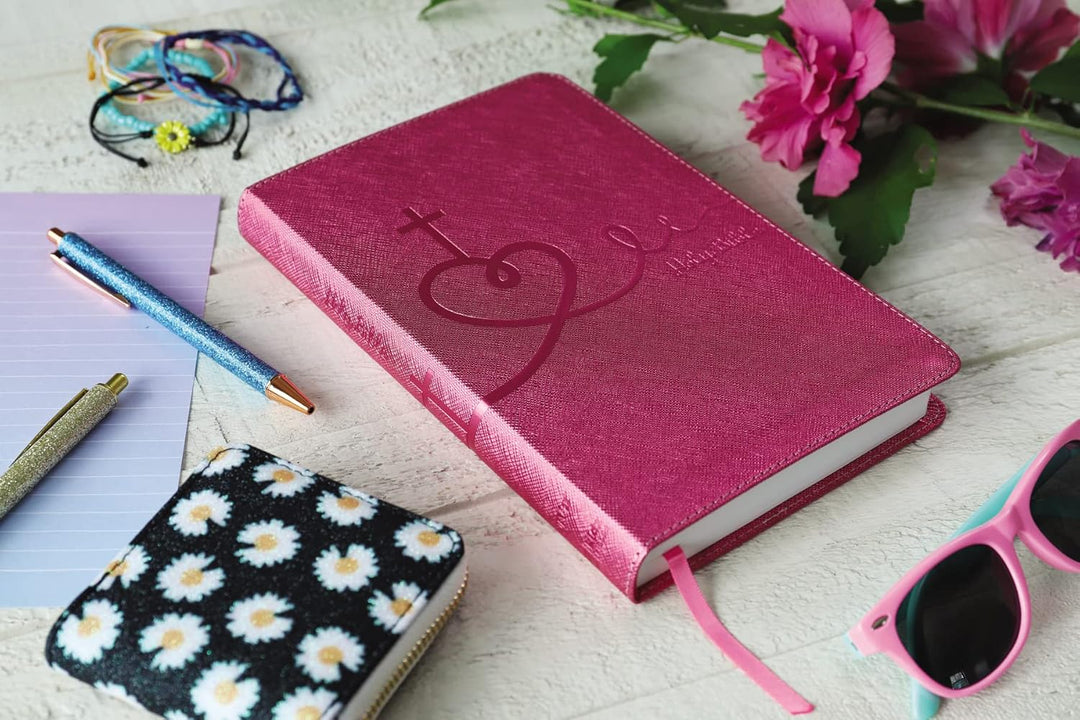 NIV, BIBLE FOR KIDS, LEATHERSOFT, PINK, RED LETTER, COMFORT PRINT