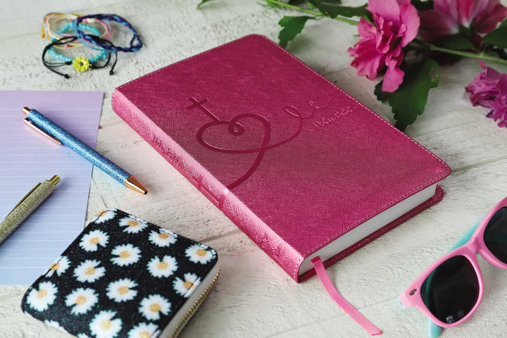 NIV, BIBLE FOR KIDS, LEATHERSOFT, PINK, RED LETTER, COMFORT PRINT