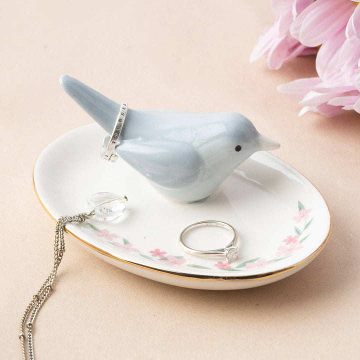 The Flower Market Bird Ring Holder Dish