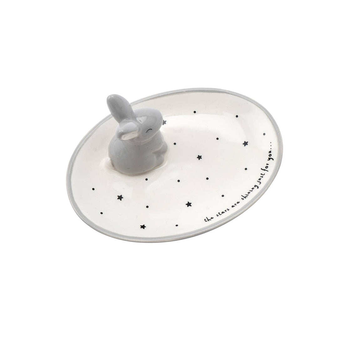 Send With Love Bunny Ring Holder Trinket Dish