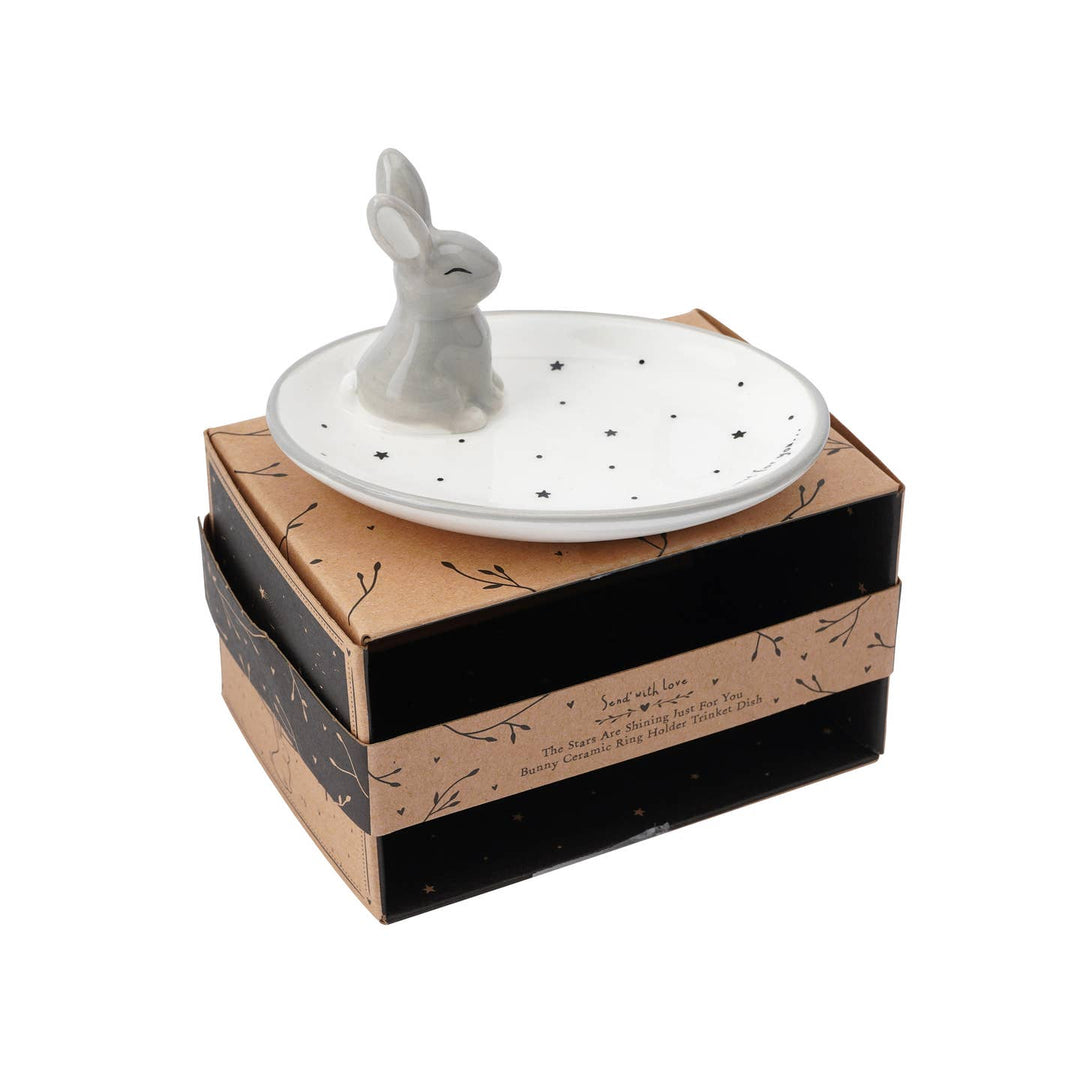 Send With Love Bunny Ring Holder Trinket Dish