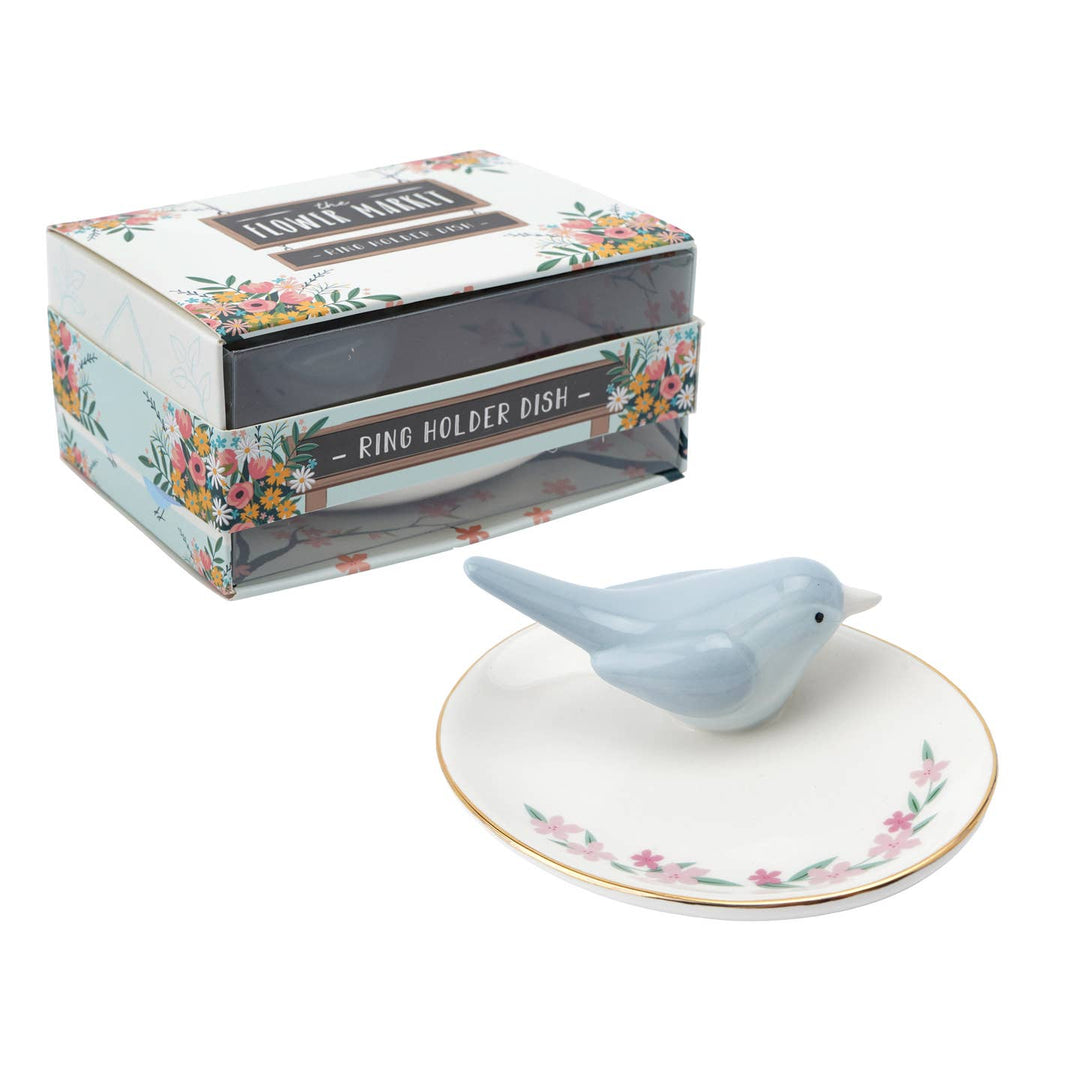 The Flower Market Bird Ring Holder Dish