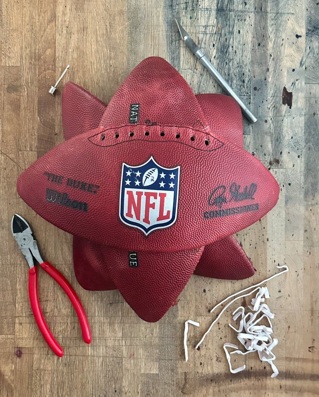 Football Leather Cufflinks