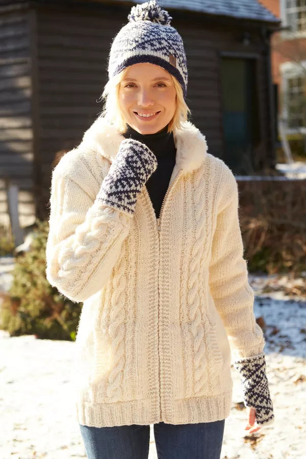 Alpine Bobble Beanie Navy