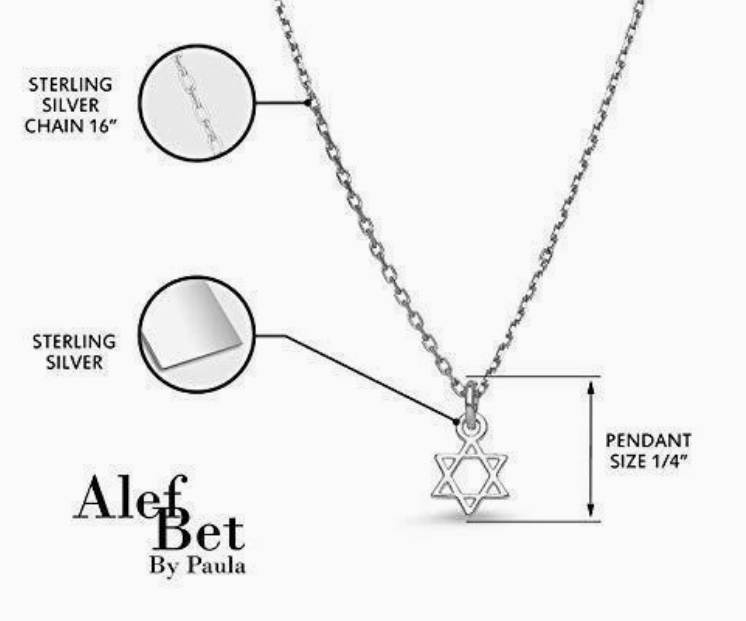 Tiny Jewish Star of David Necklace | Sterling Silver
