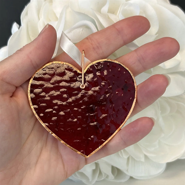 And Two Became One: Stained Glass Wedding Heart