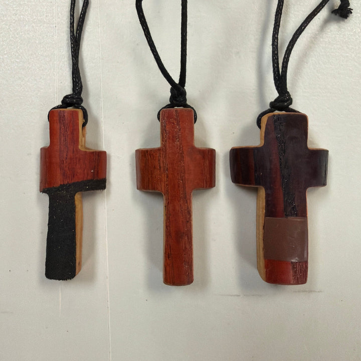 Baseball Bat Handle Cross Necklaces