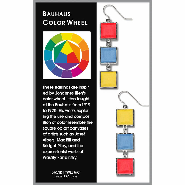 Bauhaus Color Wheel Earrings