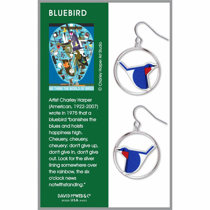 Charley Harper Bluebird Earrings