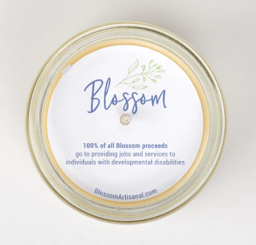 Blossom Scented Glass Candle - Rosemary Grapefruit