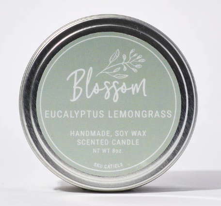 Blossom Scented Candle Tin - Eulcalyptus Lemongrass