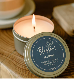 Blossom Scented Candle Tin - Jasmine