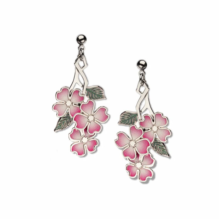 Tiffany - Dogwood Pink Blossoms Earrings
