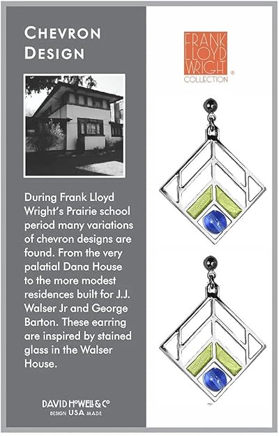 Frank Lloyd Wright Chevron Earrings