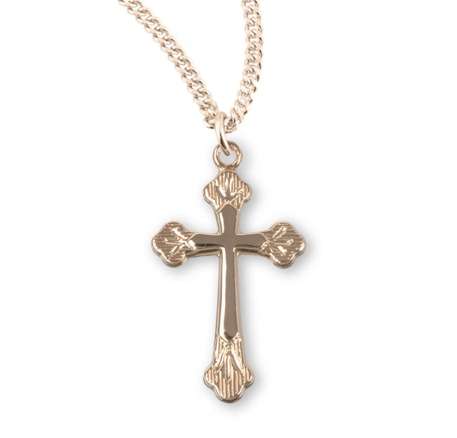 Flare-Tip Gold Over Sterling Silver Cross