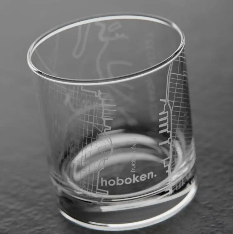 Hoboken NJ Whiskey Rocks Glass