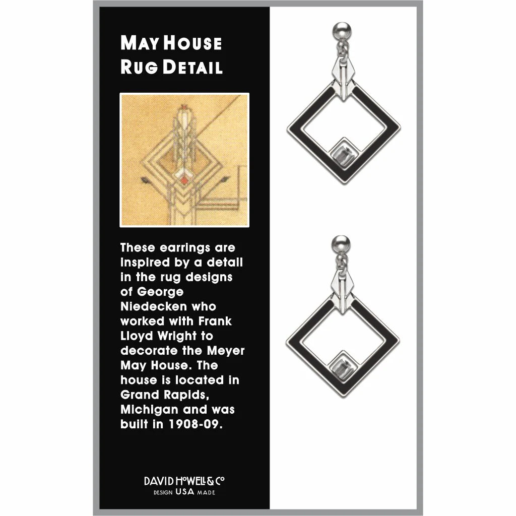 May House Design Black Earrings