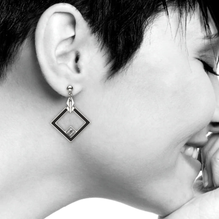May House Design Black Earrings