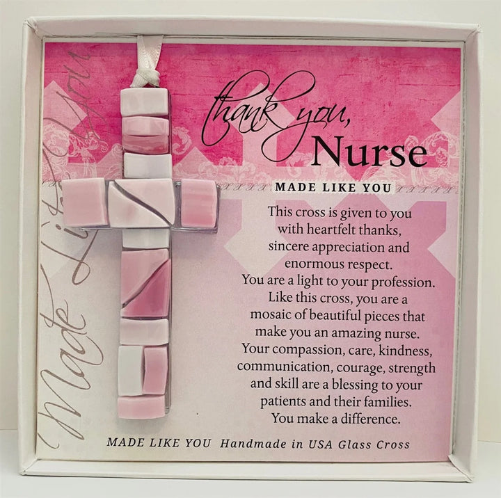 Nurse Cross: Handmade Mosaic Glass