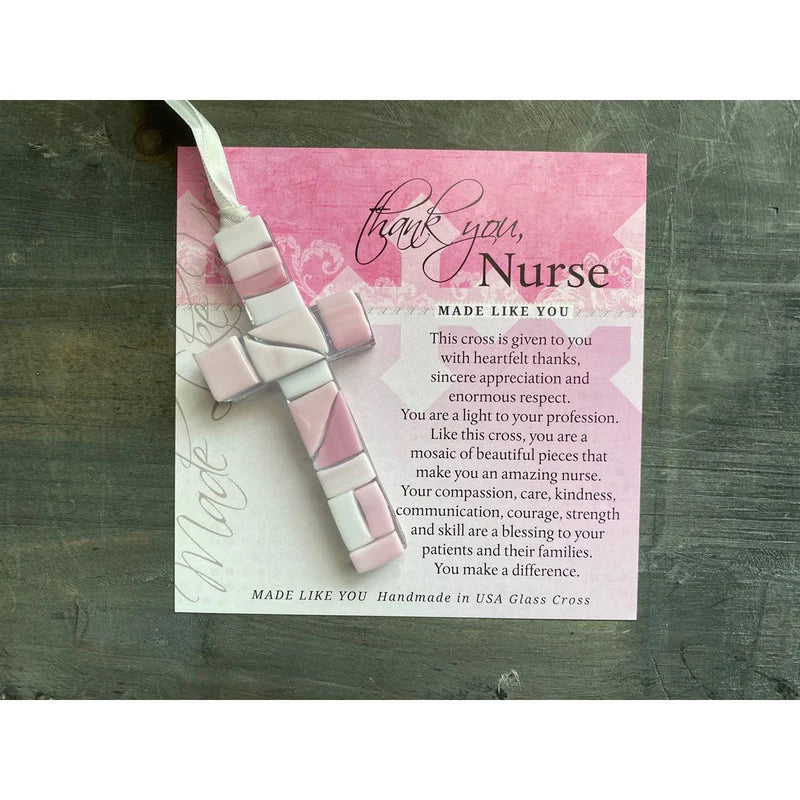 Nurse Cross: Handmade Mosaic Glass