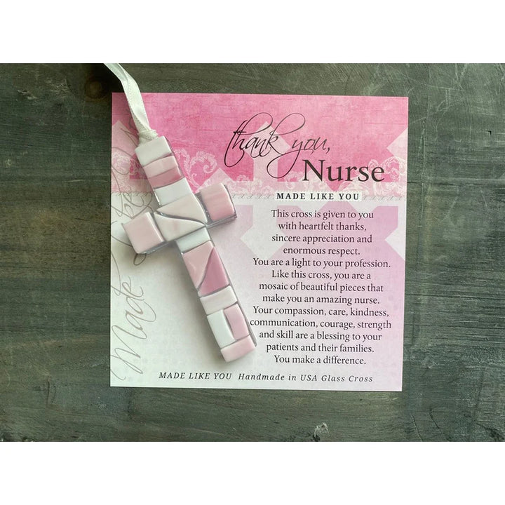Nurse Cross: Handmade Mosaic Glass