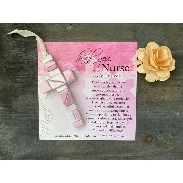 Nurse Cross: Handmade Mosaic Glass