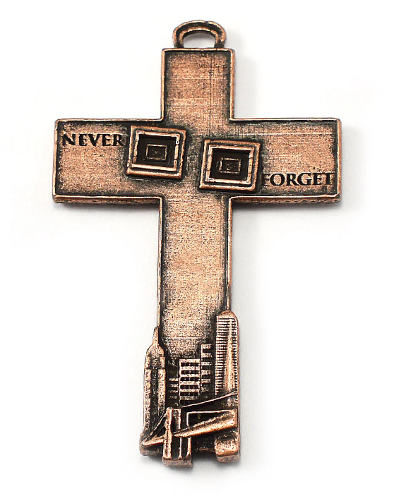 Rosary for New York with multicolor 8mm hematite beads and 8mm agate beads - antique copper finish