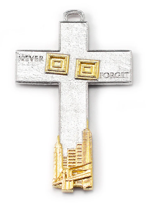 Rosary for New York with 8mm multicolor glass beads and 10mm genuine Murano beads - polished silver and polished gold finish 