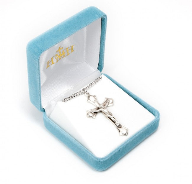 Sterling Silver Flare End Crucifix