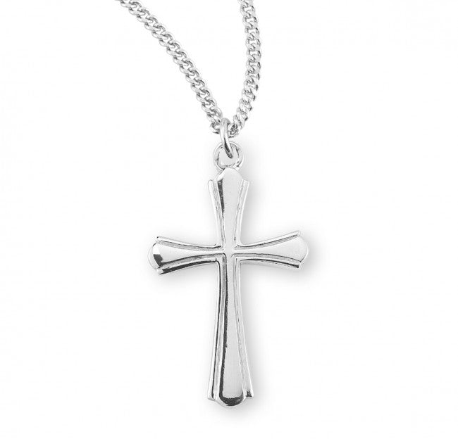 Sterling Silver Etched Outline Cross